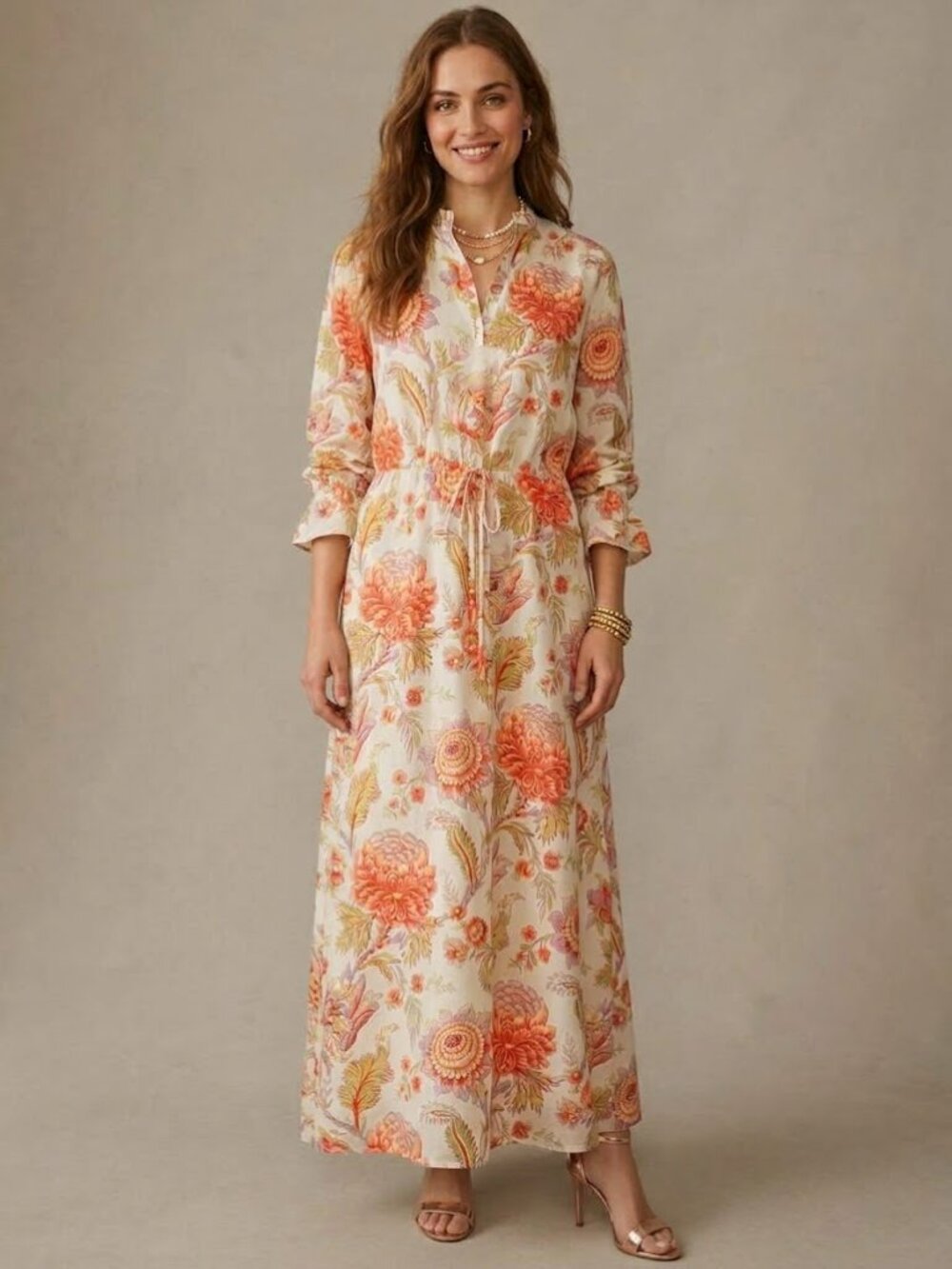 J. McLaughlin Hannah Silk Blend Dress Cerulean Garden M